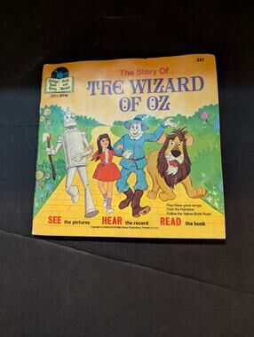 Vintage 1977 Walt Disney Disneyland The Story of The Wizard of Oz Book & Record